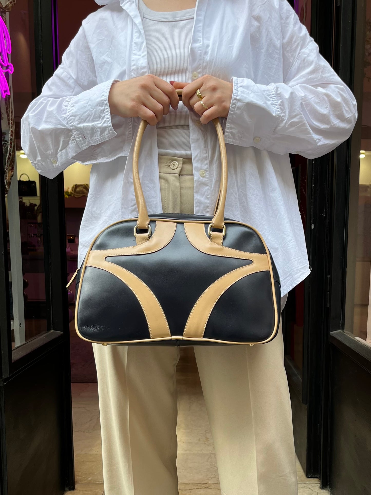 Borsa nera/ beige y2k - Lizzy Vintage