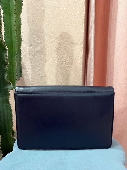 Pochette blu notte con tracolla