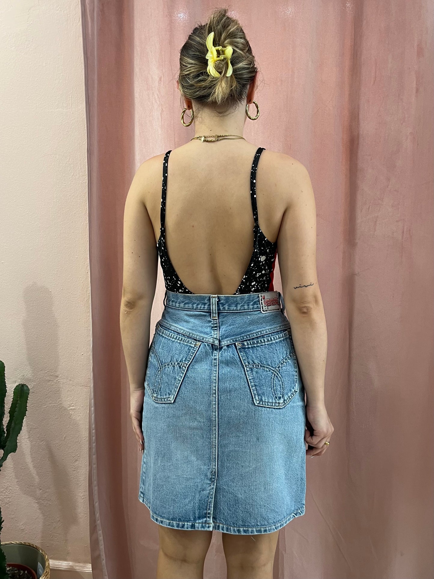 Gonna vintage midi in denim