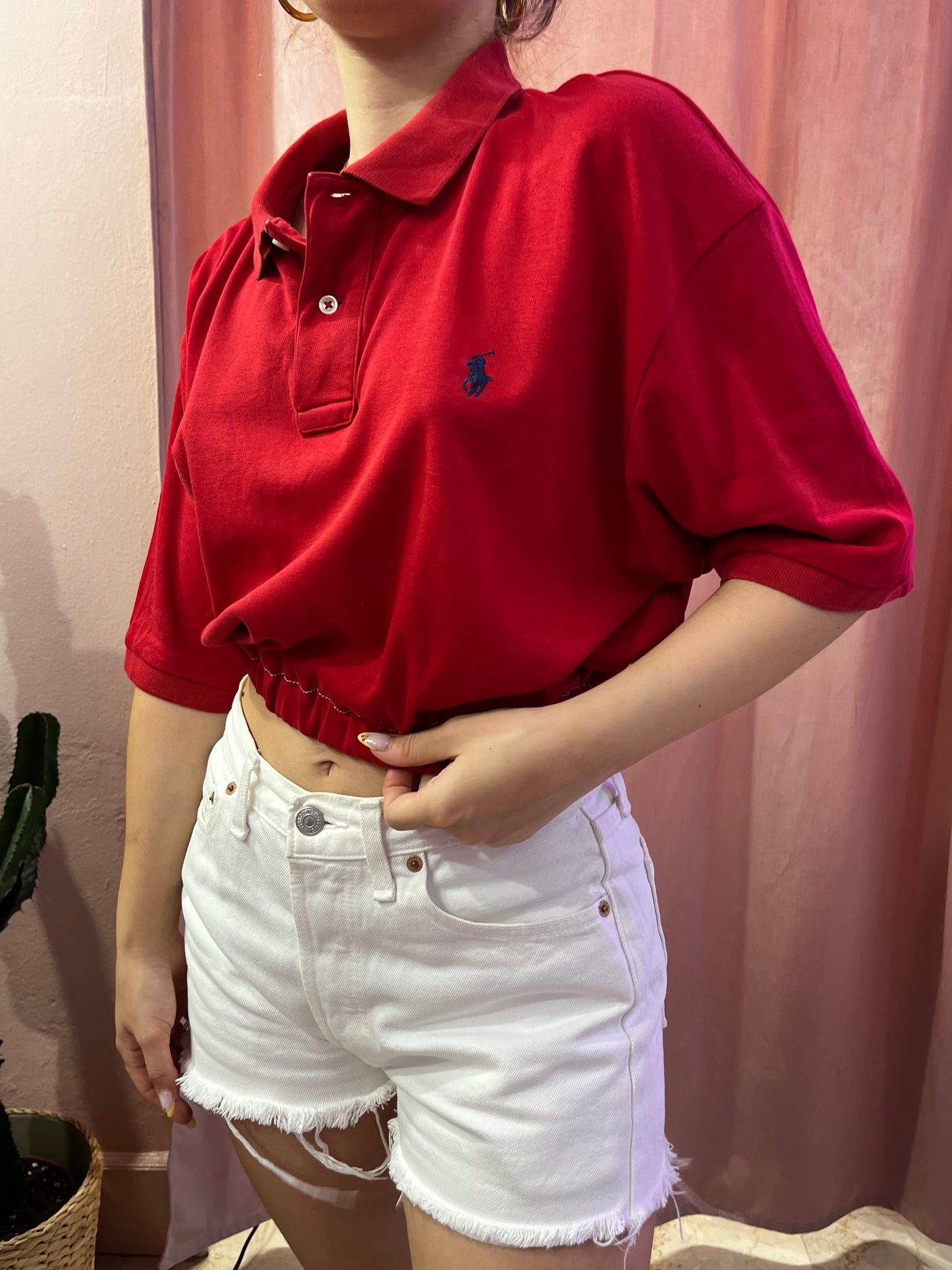 Crop top Ralph Lauren rosso