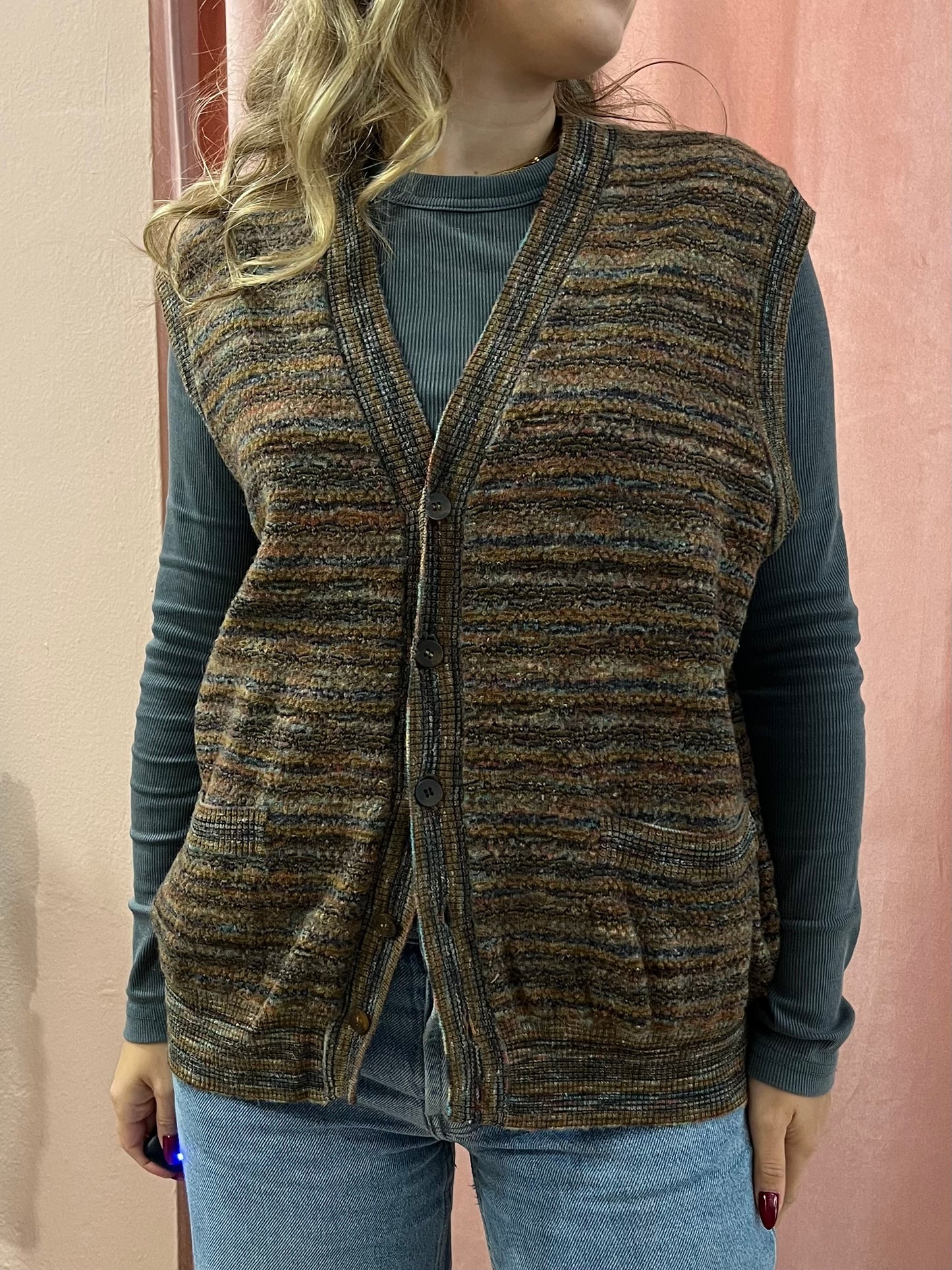 Gilet smanicato in lana