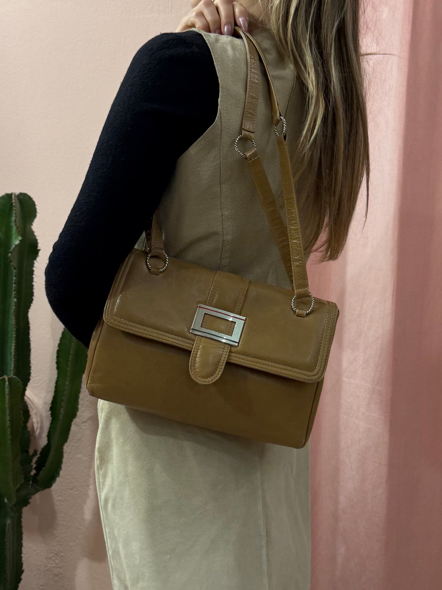 Borsa vintage in pelle a spalla